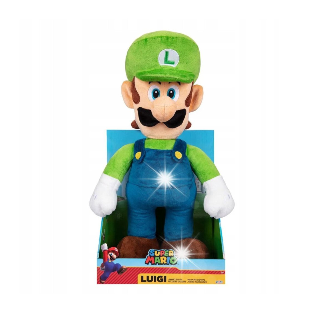 Jucărie de pluș gigant Luigi Jumbo, 50 cm, Nintendo Super Mario