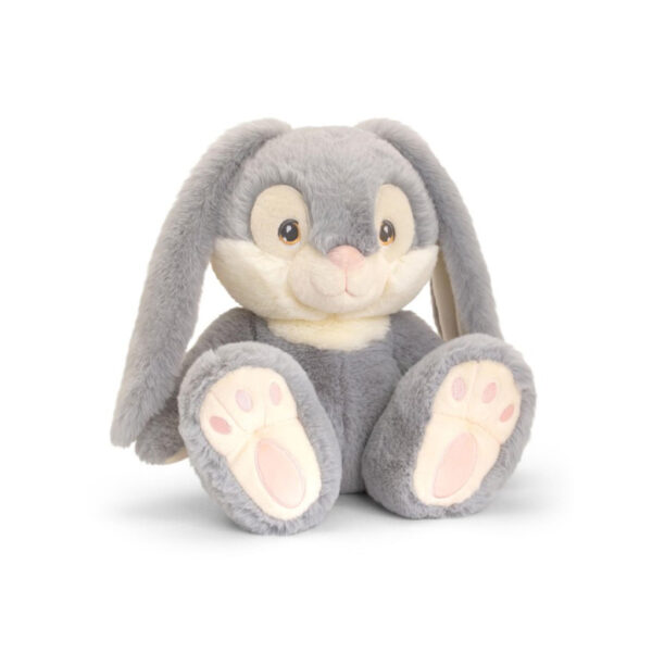 Jucărie de pluș Iepuraș gri Keeleco Patchfoot Rabbits, 30 cm, Keel Toys